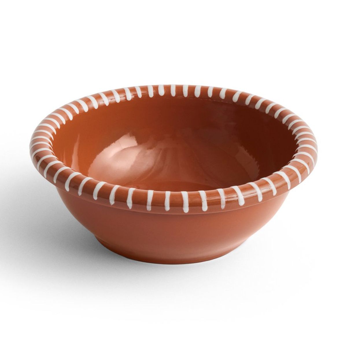 Barro Salad Bowl L natural w. stripes