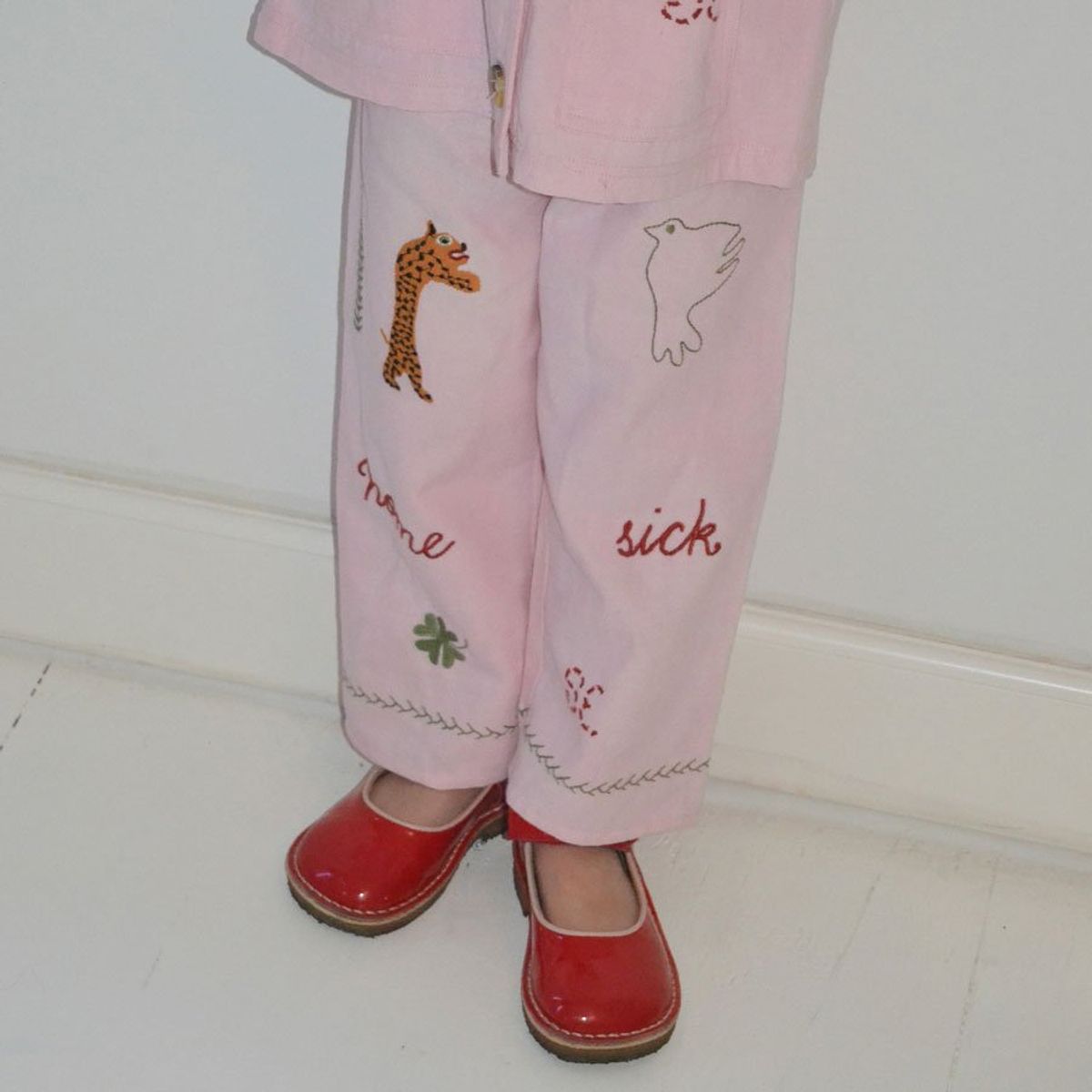 Oda Homesick Mini Organic Cotton Pant pink - 3-4 år