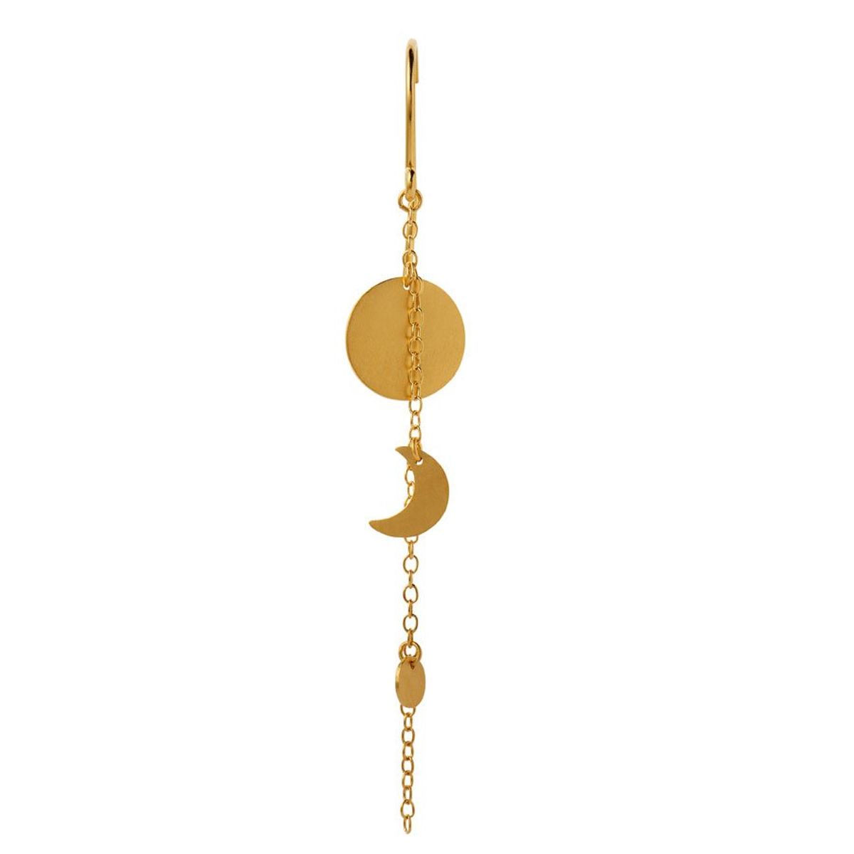 Sun & Moon Earring w. Chain