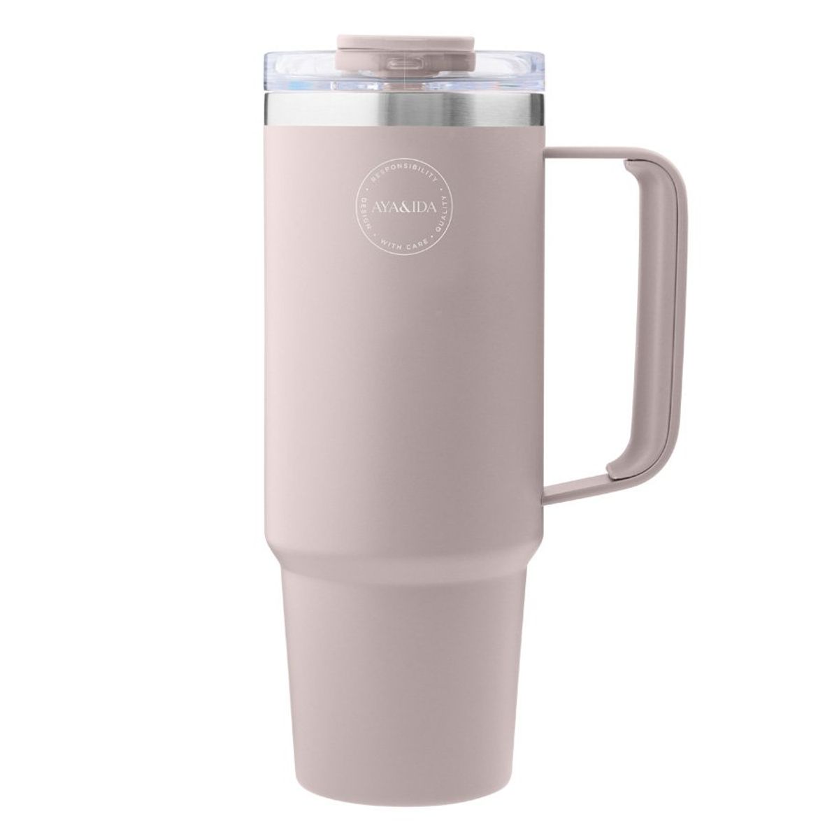 Thermo Cup w. Straw soft rose