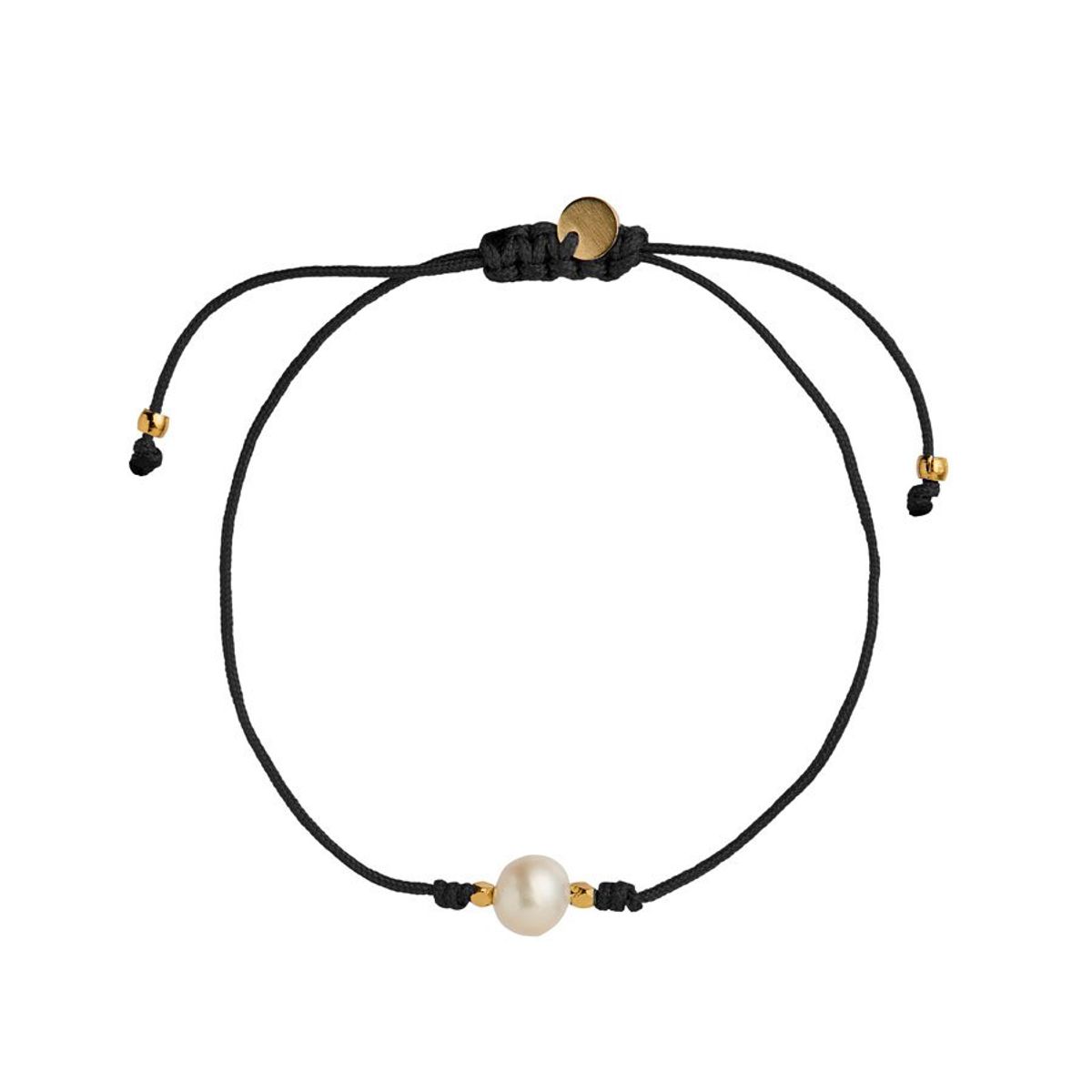 Petit Pearl Berrie Bracelet Black Ribbon