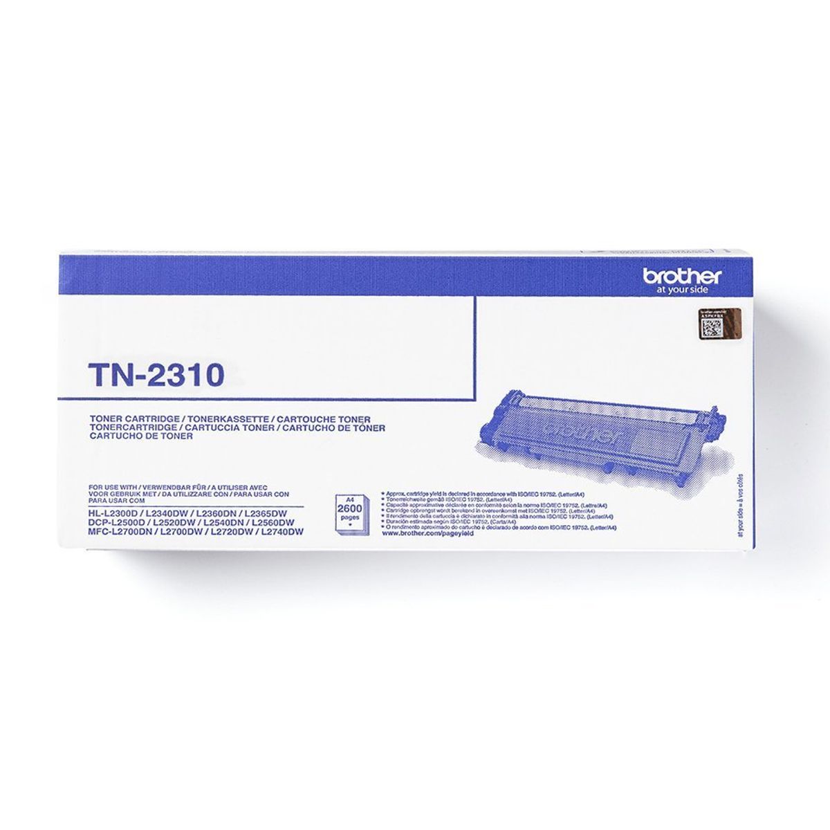 Brother TN-2310 Sort Lasertoner, 1.200 sider