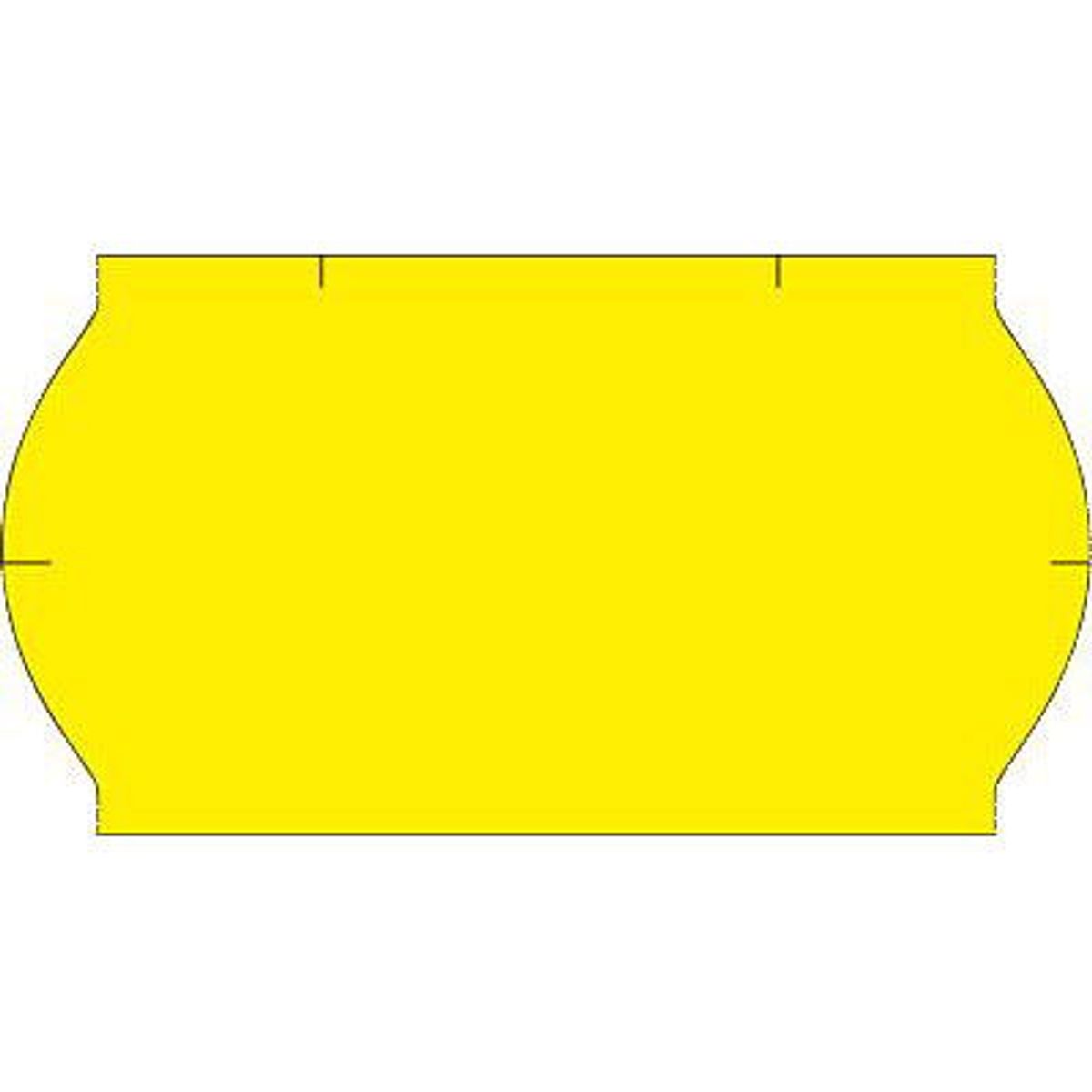 Prisetiketter permanent 32x19mm gul 1000stk