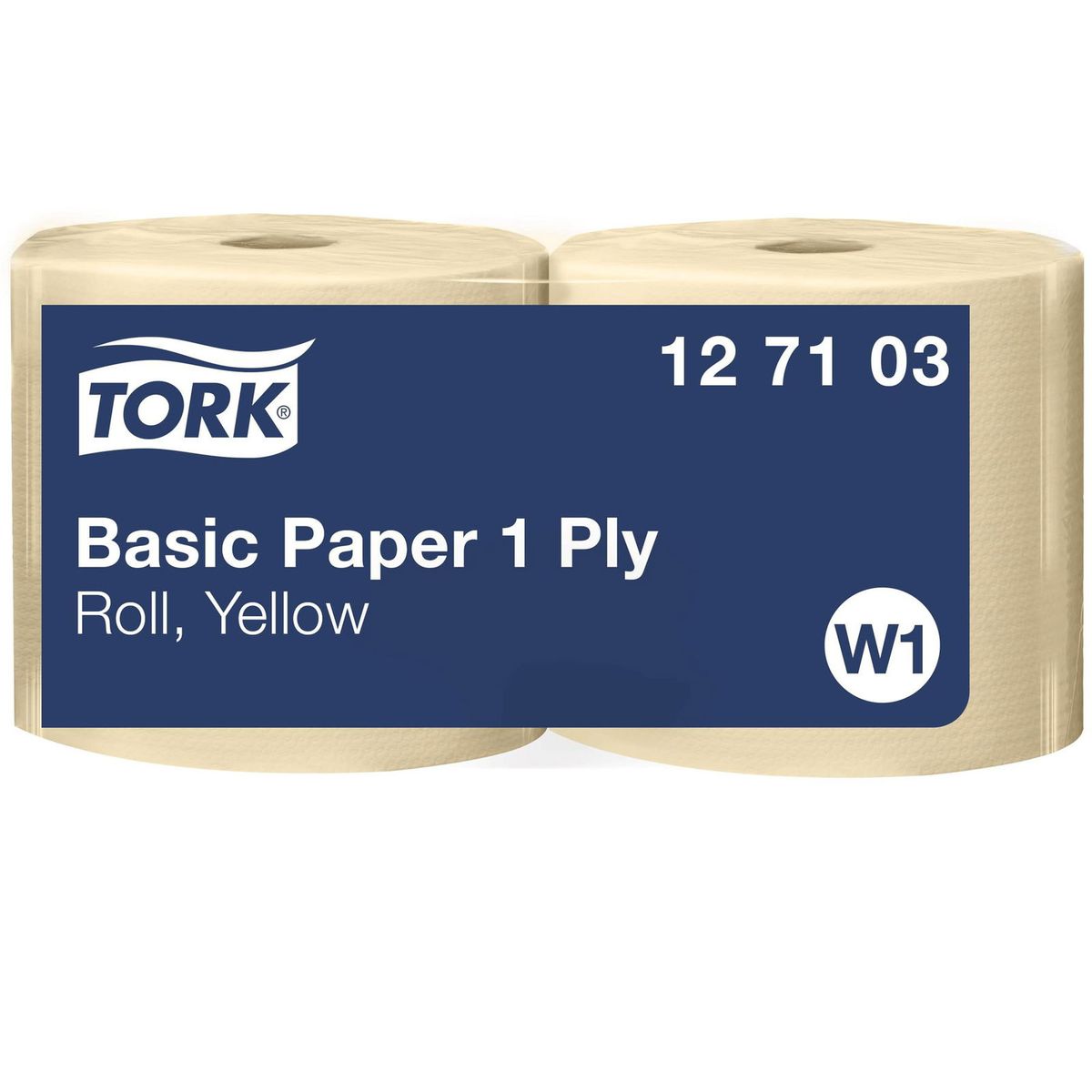 Tork 127103 Basic W1 1lags aftørringspapir gul 2ruller