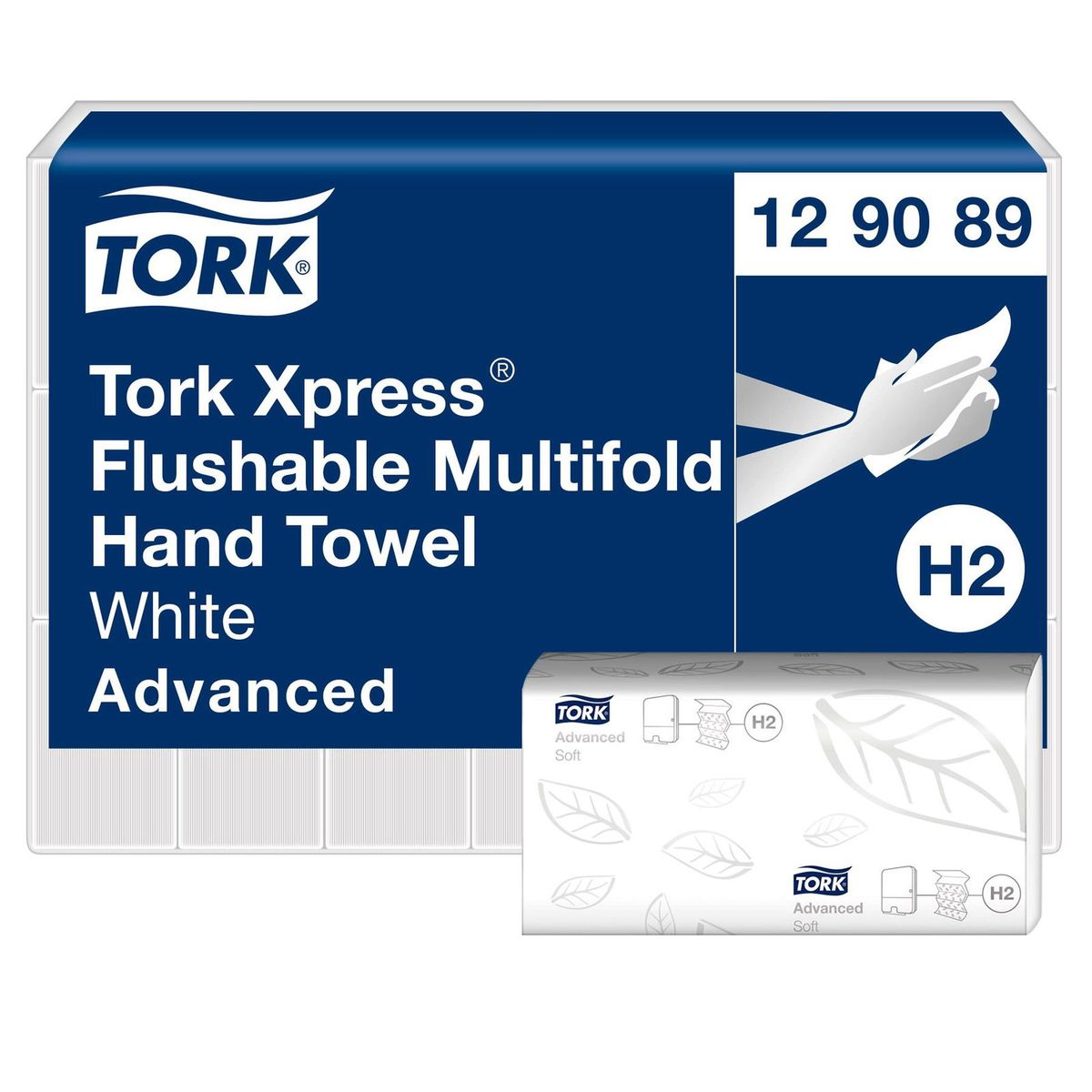 Tork 129089 Express Flushable håndklædeark H2 hvid 4200ark