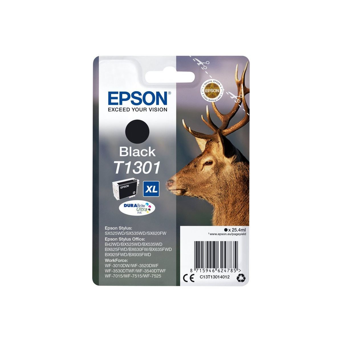 Epson T1301 C13T13014010 Sort Blækpatron, 1.000 sider