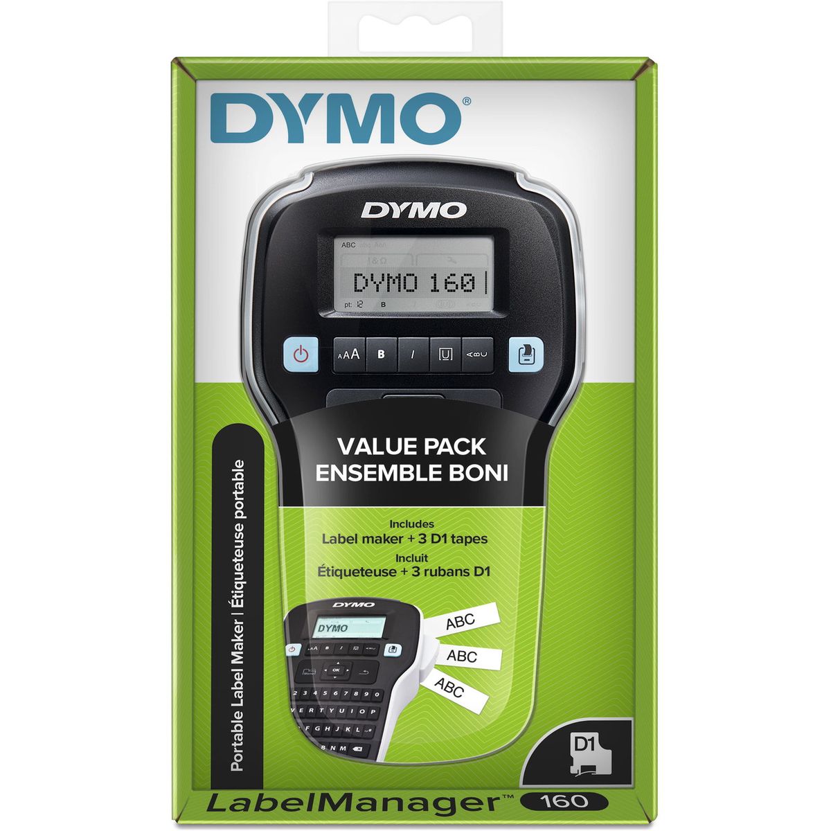 Dymo Labelmanager LM160 labelprinter + 3 rl tape