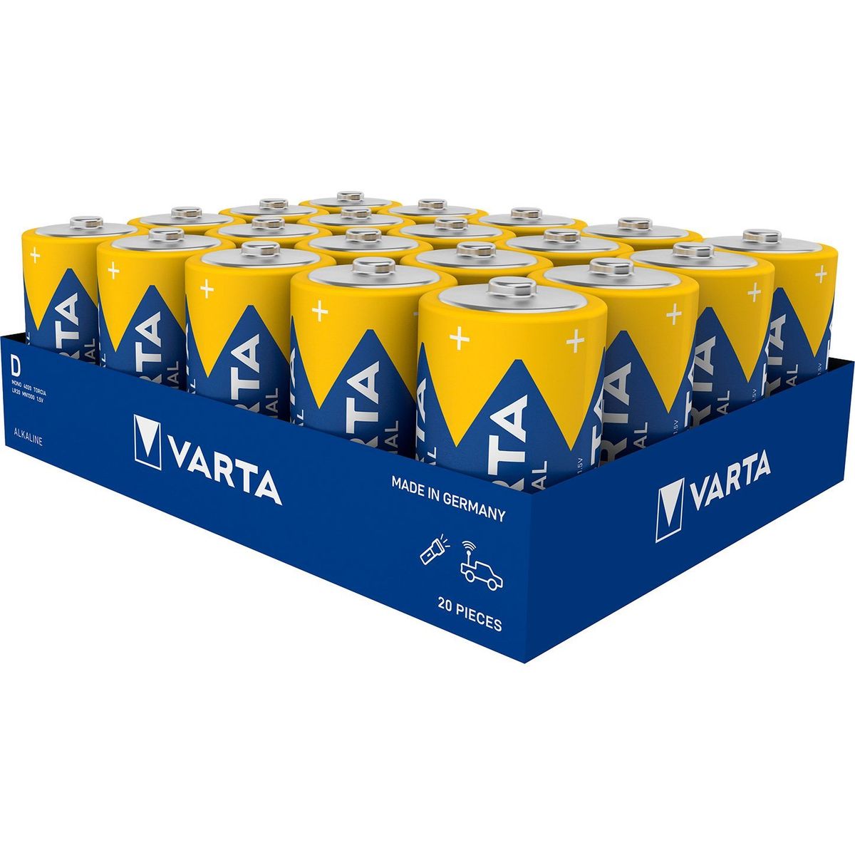 VARTA INDUSTRIAL D-batterier LR20 20 stk