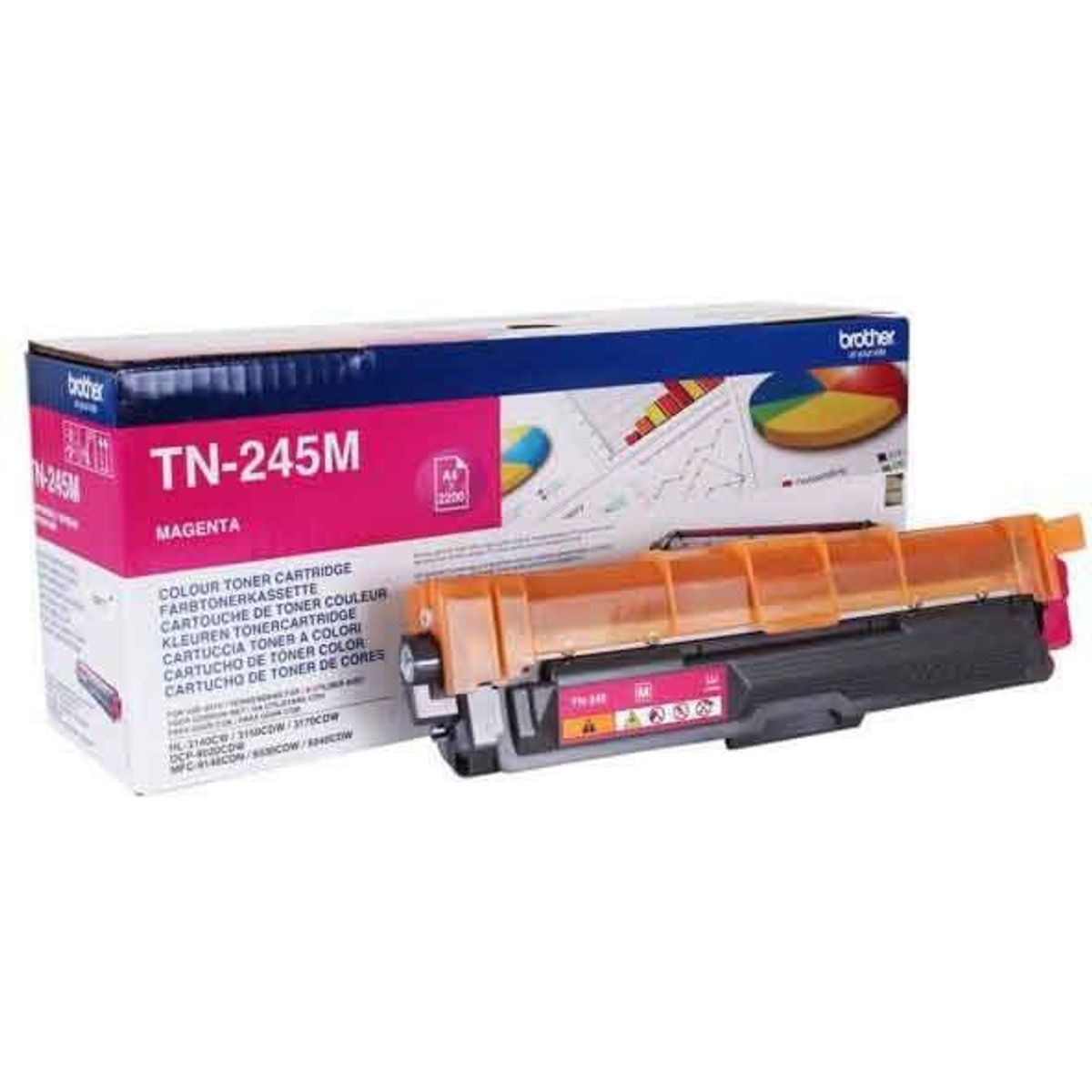 Brother TN245M Magenta Lasertoner, 2.200 sider