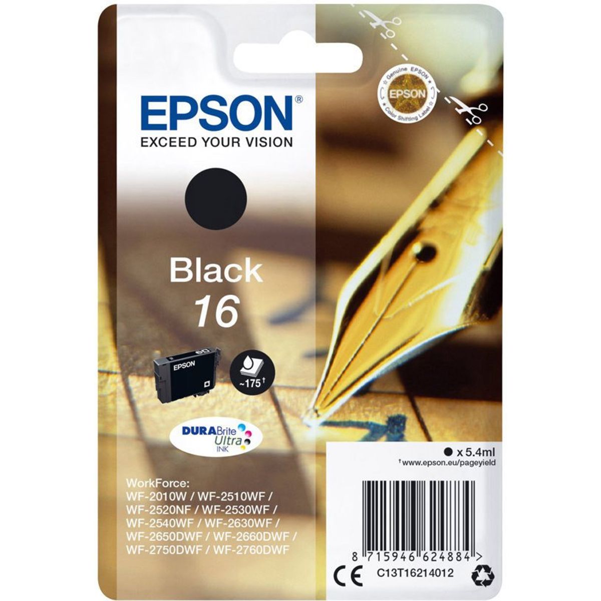 Epson 16 blækpatron black