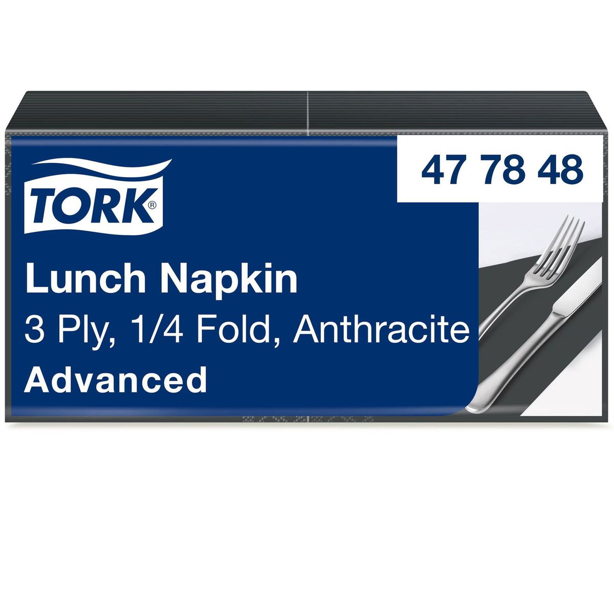 Tork 477848 Advanced Soft servietter 33x33cm antracit 150stk