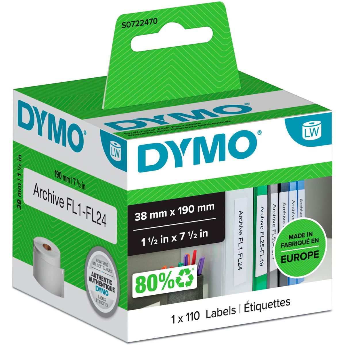 Dymo LabelWriter brevordner etiketter