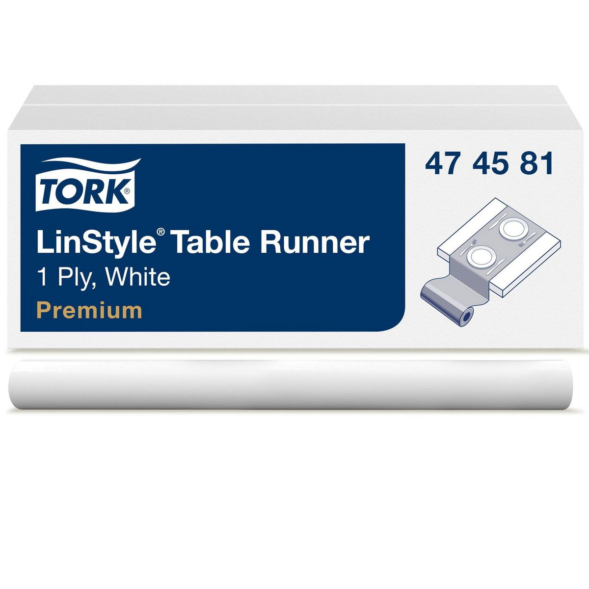 Tork 474581 LinStyle 1,20 x 20 m i hvid