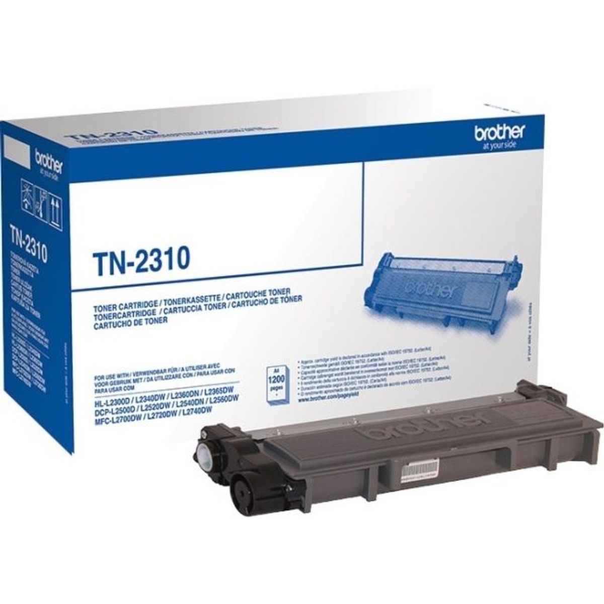 Brother TN-2310 Sort Lasertoner, 1.200 sider