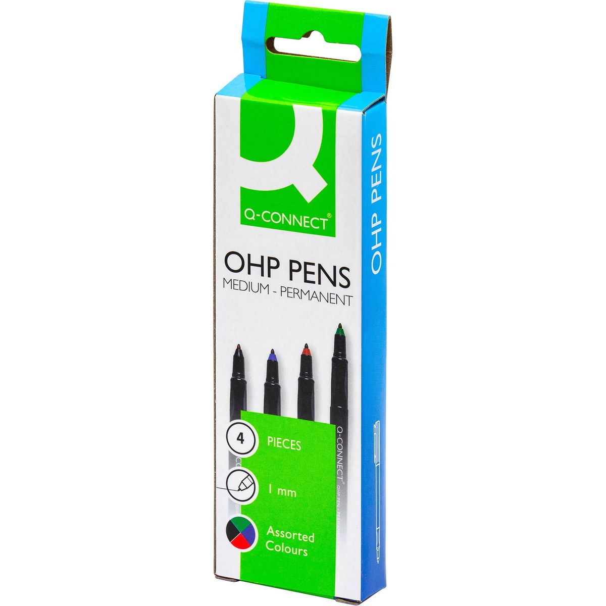 Q-connect overheadpen 0,8mm 4 farver