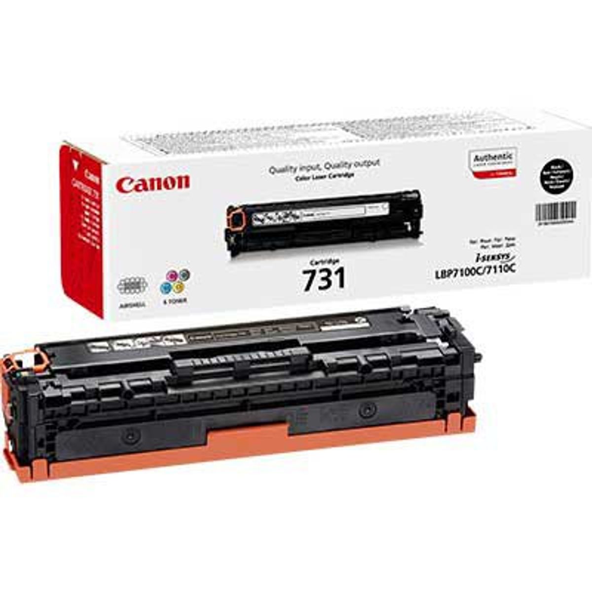 Canon 731BK 6272B002 Sort Lasertoner, 1.400 sider