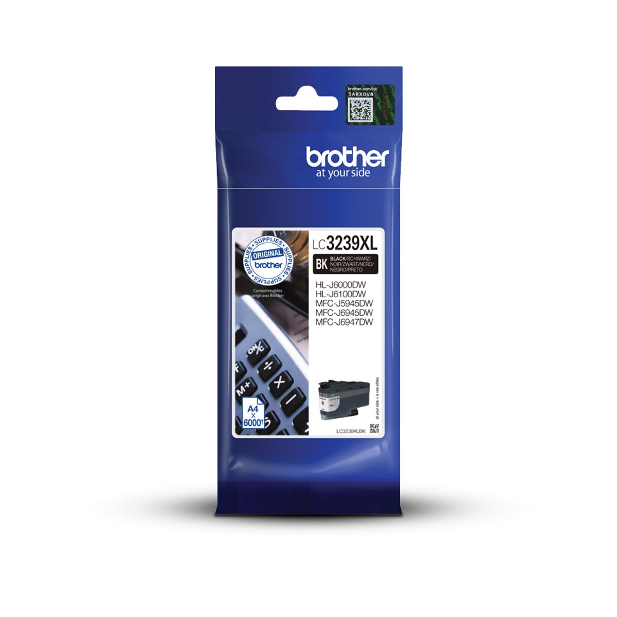 Brother LC3239XLBK Sort Blækpatron, 6.000 sider