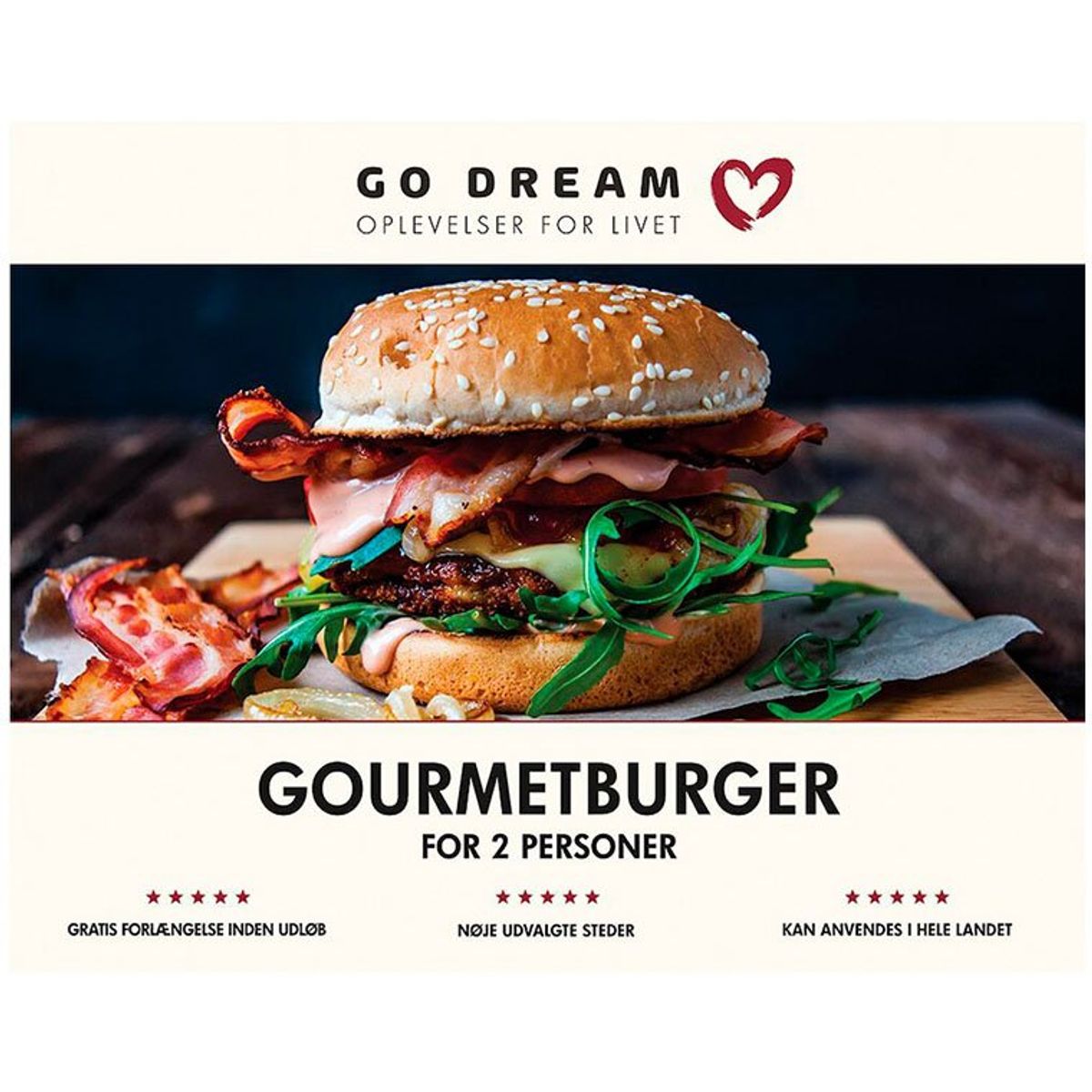 GoDream gavekort gourmetburger