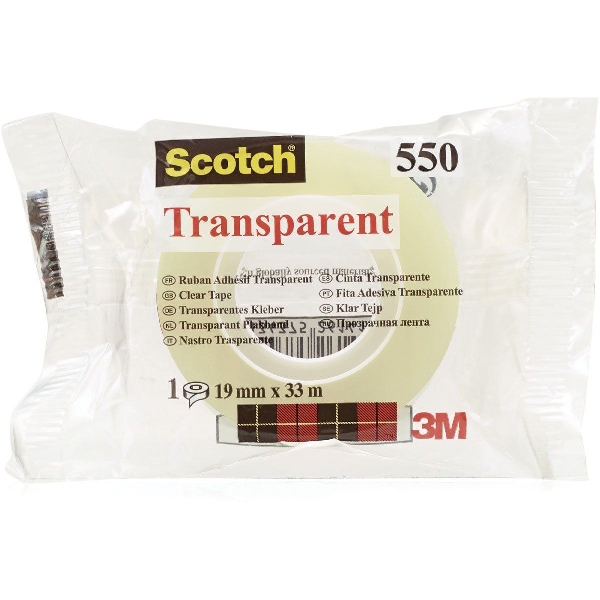 Scotch 550 tape 19mmx33m klar 8rl