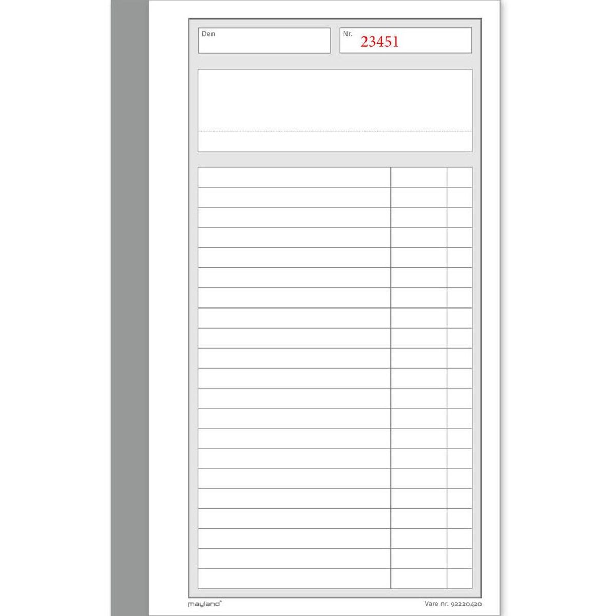 Mayland duplikatbog 108x200mm