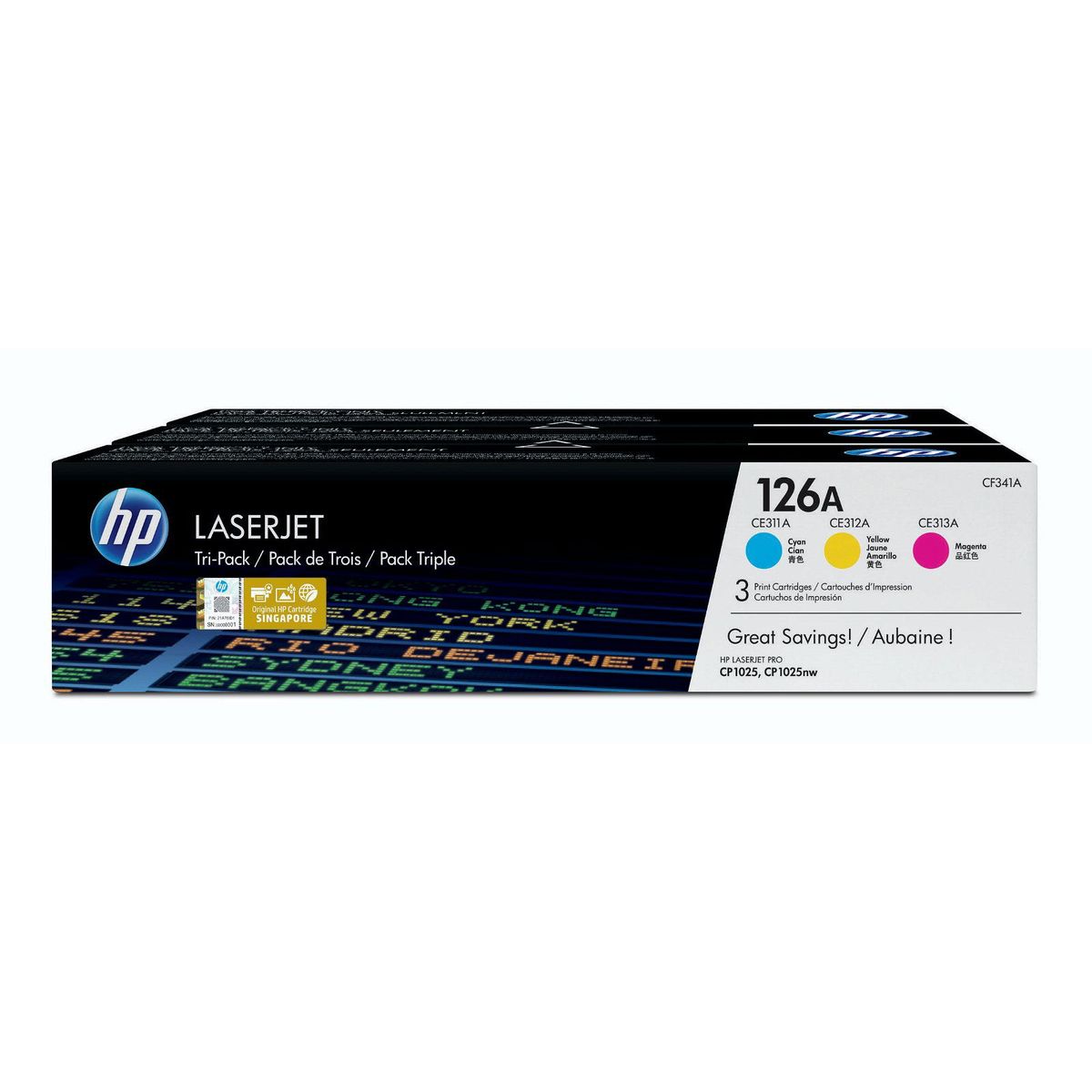 HP 126A CF341A CMY Multifarve Blækpatron, 1.000 sider