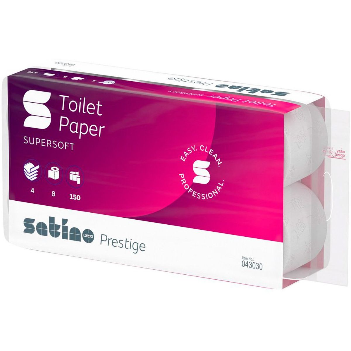 Satino Prestige toiletpapir hvid 4Lag