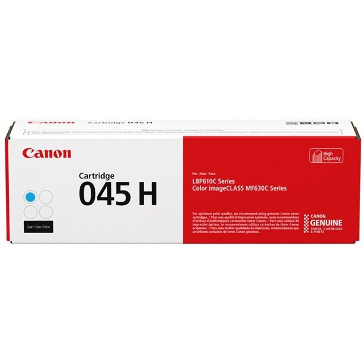 Canon 045H 1245C002 cyan lasertoner, 2.200 sider