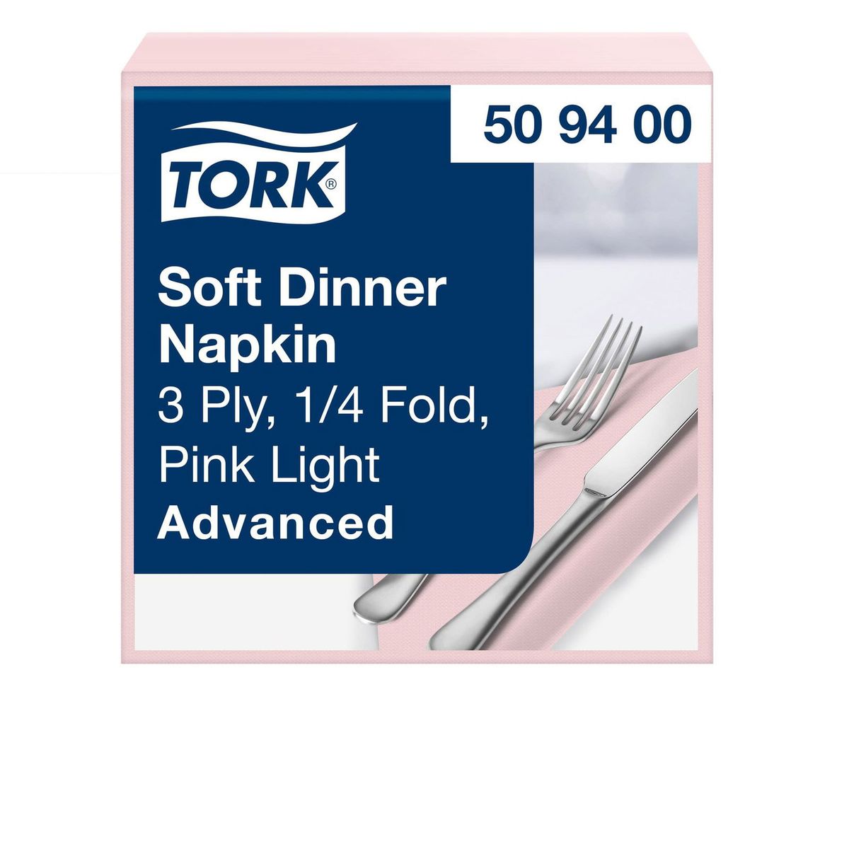 Tork 509400 Advanced Soft servietter 39x39cm lyserød 100stk