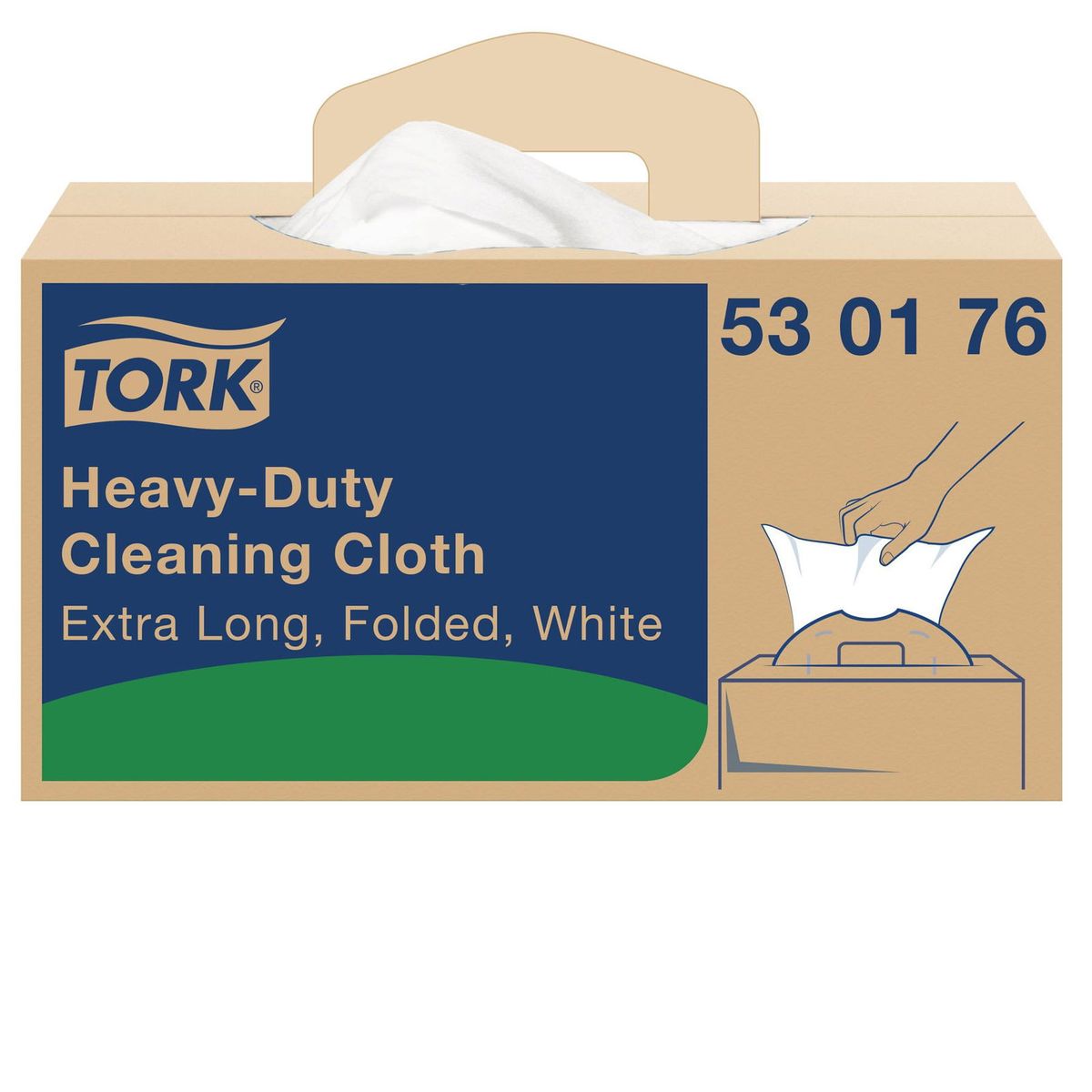 Tork 530176 Premium aftørringsklude 61.5x35.5cm hvid