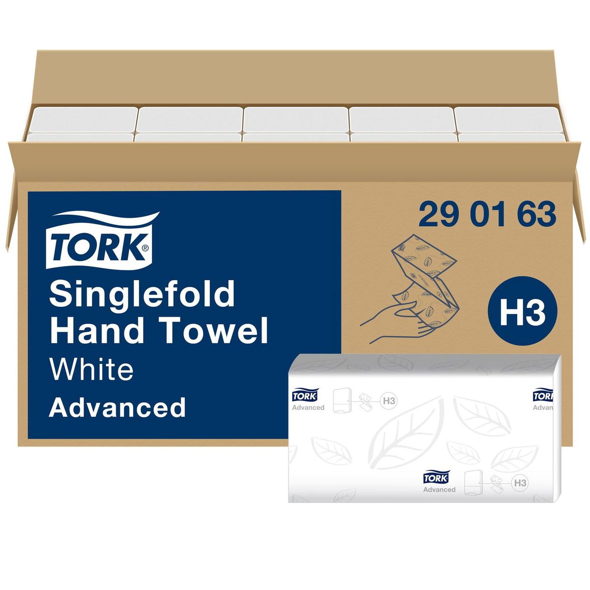 Tork 290163 Singlefold Advanced håndklædeark H3 15x250ark