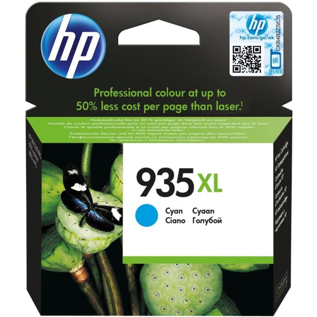 HP 935XL C2P24AE Cyan Blækpatron, 825 sider