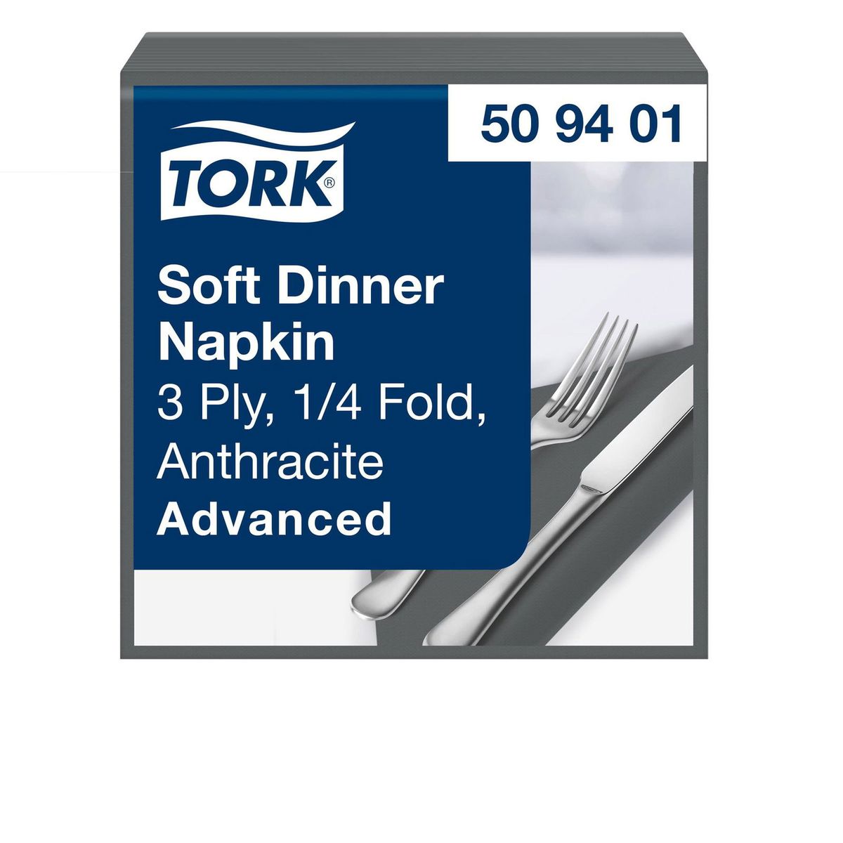 Tork 509401 Advanced Soft servietter 39x39cm antracit 100stk