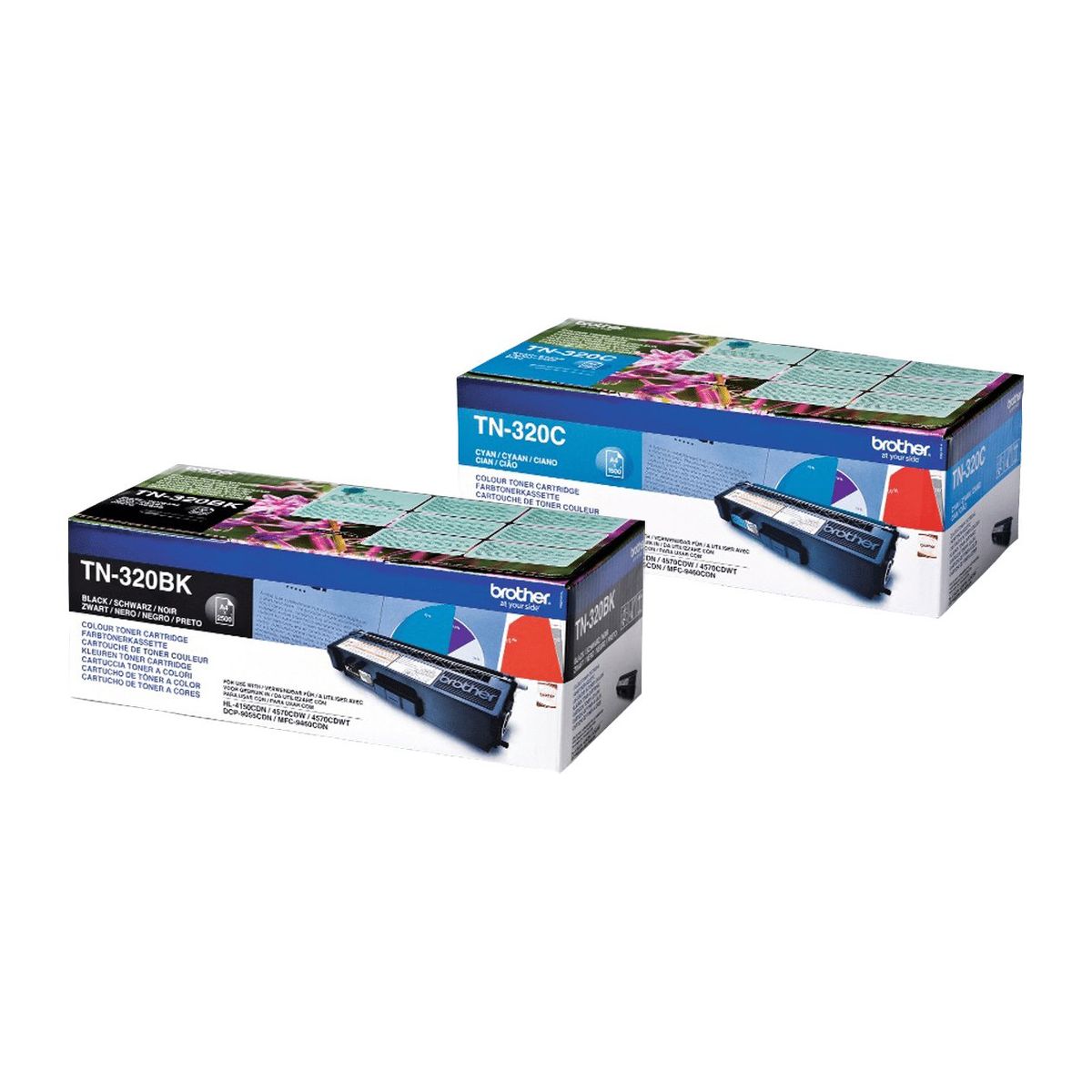 Brother TN-320BK Sort Lasertoner, 1.500 sider