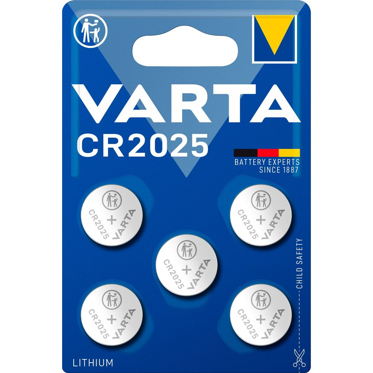 VARTA knapcellebatteri CR2025 5 stk