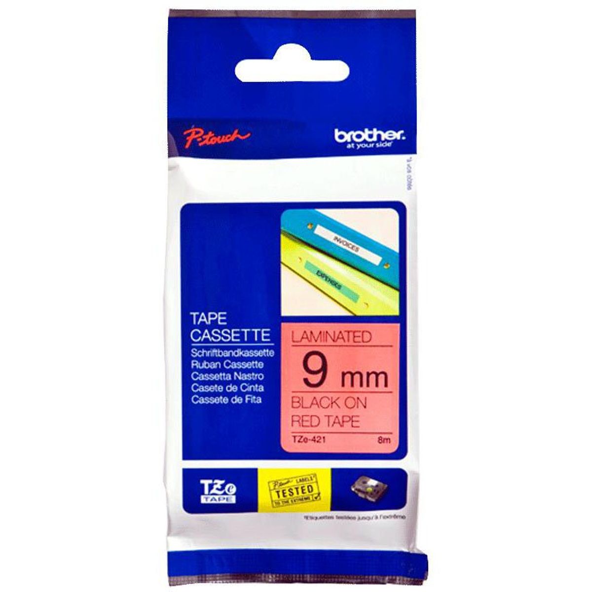 Brother TZe-tape TZE421 sort;rod 9 mm x 8 m