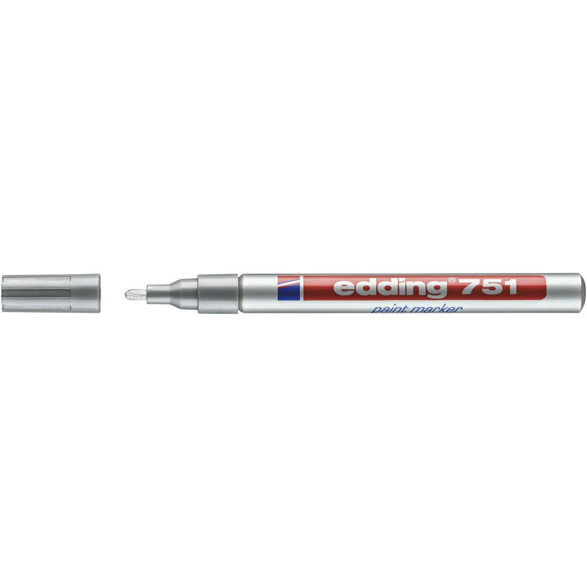 Edding 751F paintmarker 1-2mm sølv