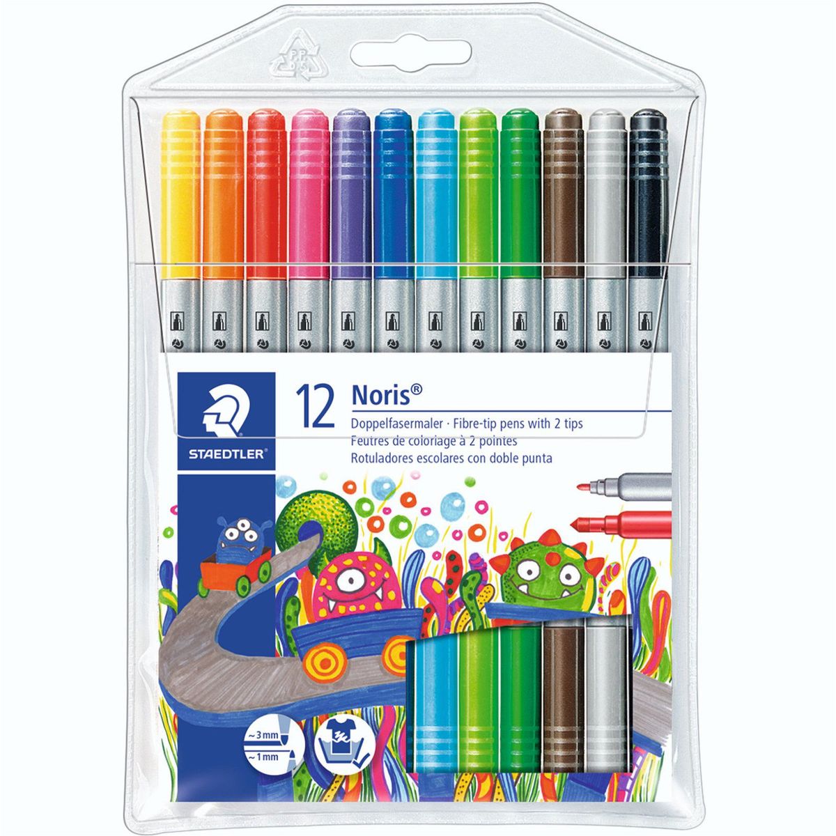 Staedtler Noris 320 fiberpenne 1,0mm 12 farver