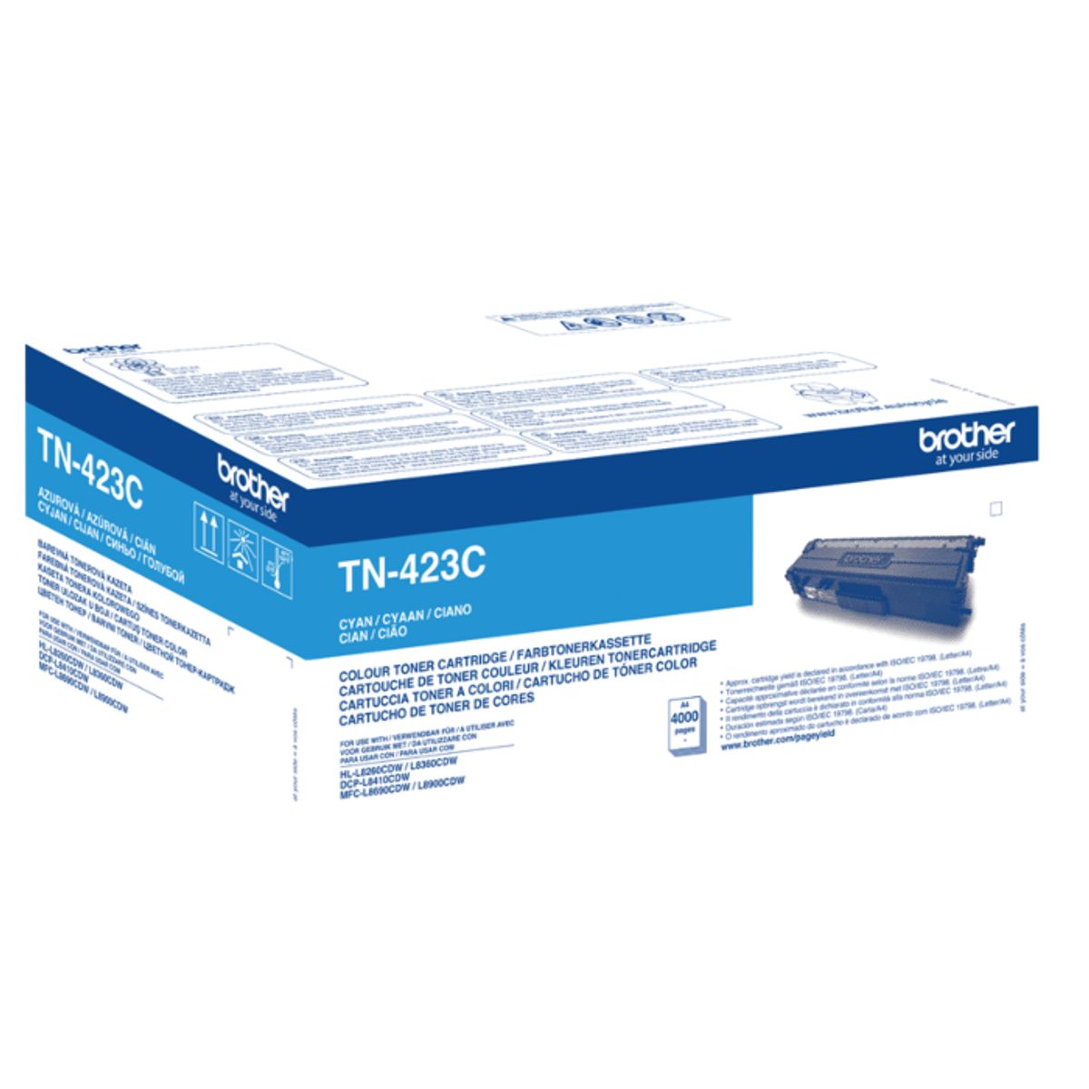 Brother TN-423C Cyan Lasertoner, 4.000 sider