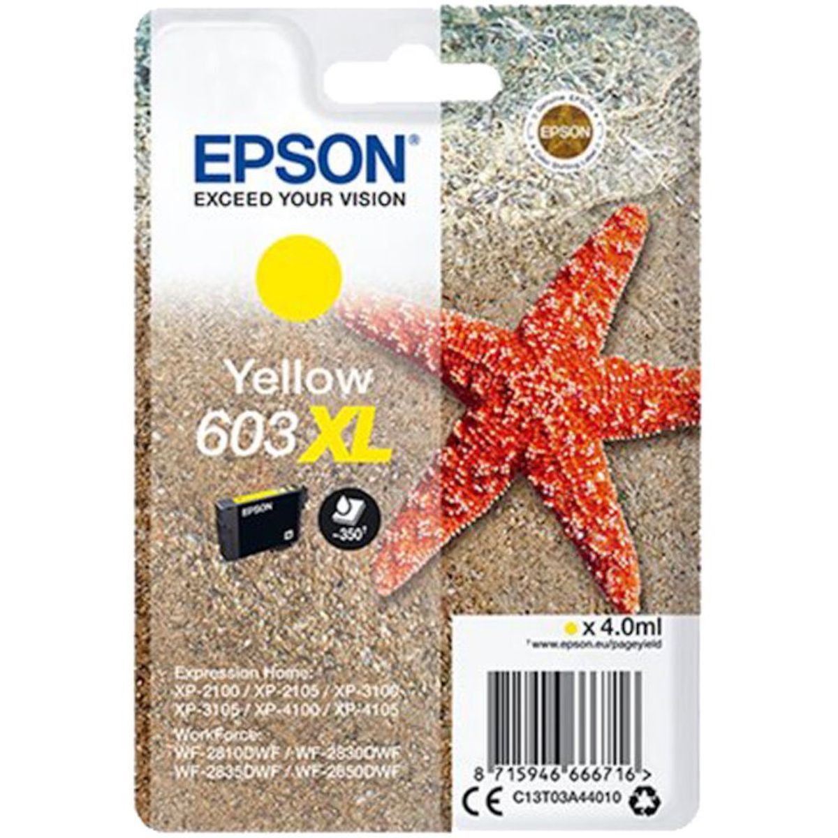 Epson 603XL C13T03A44020 yellow blækpatron 4 ml