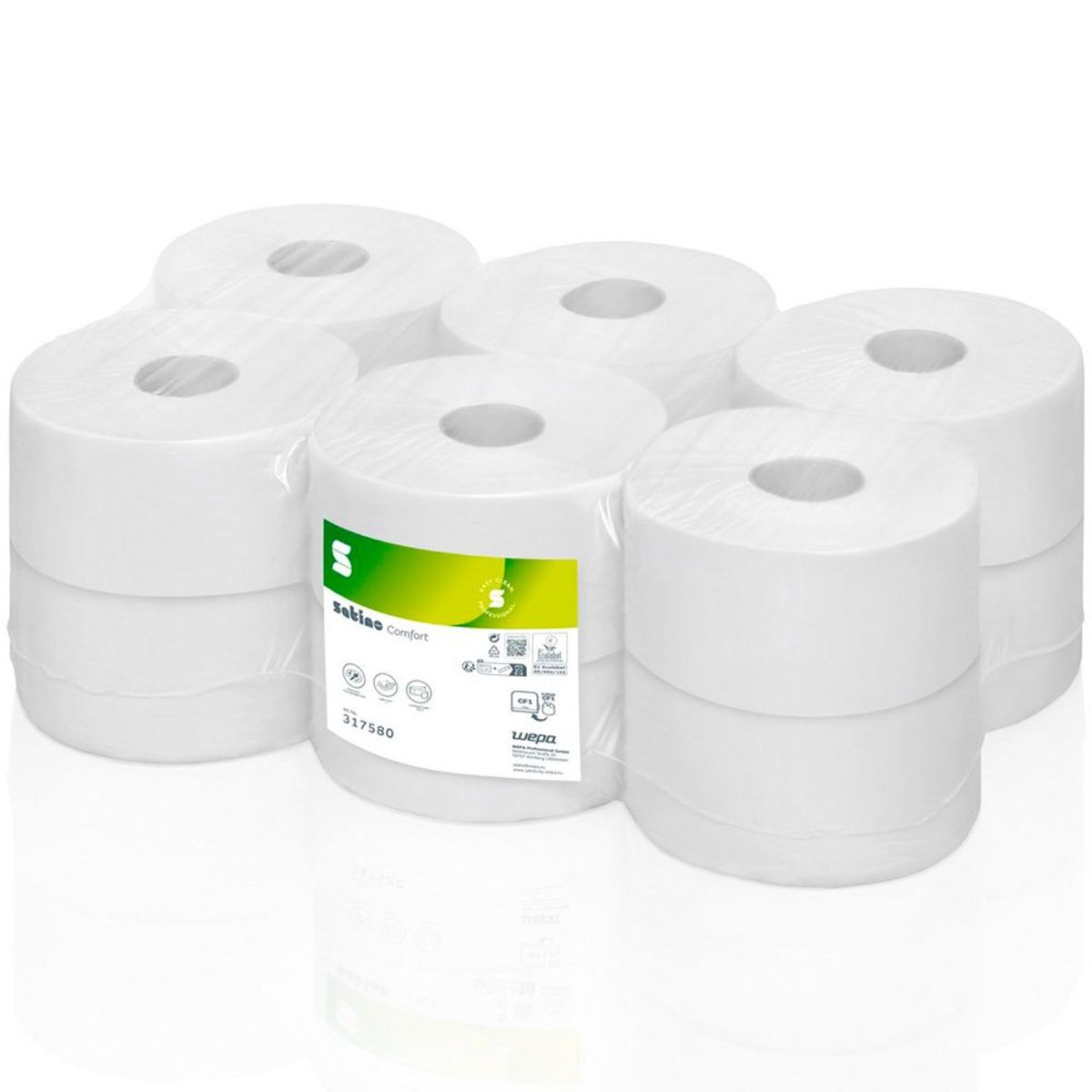 Satino Jumbo Comfort toiletpapir 2-lags 10,8cm 180m 12rl