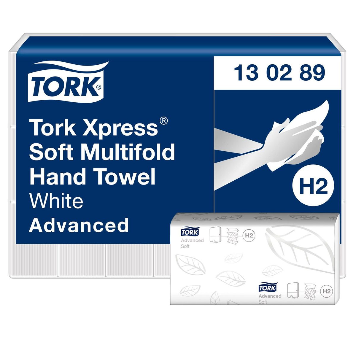 Tork 130289 Xpress Soft håndklædeark 2lags H2 hvid