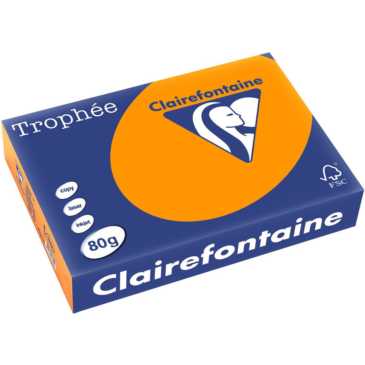 Q-connect Trophee kopipapir A4 80 g stærk orange 500 ark