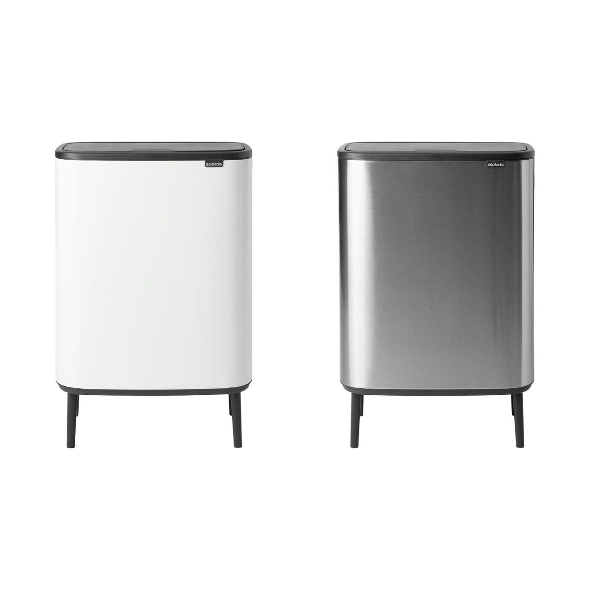 Brabantia BO High vippelågsspand 2x30L Matt Black