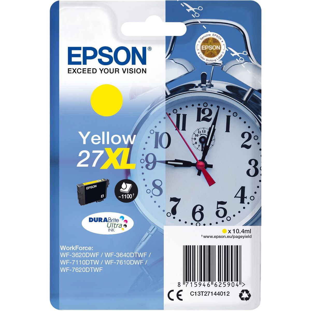 Epson T2714 C13T27144010 Gul Blækpatron, 1.100 sider