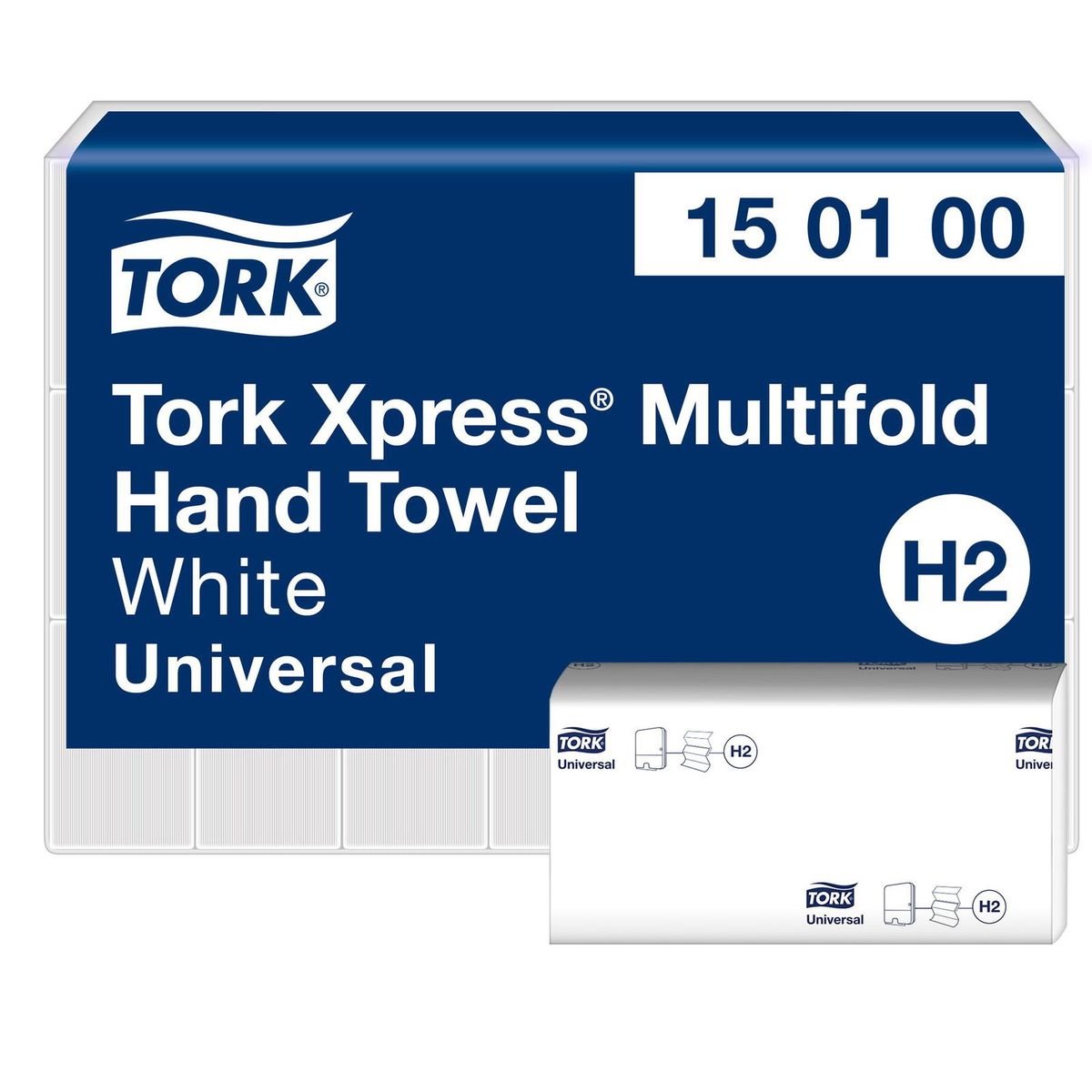 Tork 150100 Xpress håndklædeark 2lags H2 hvid 4830ark