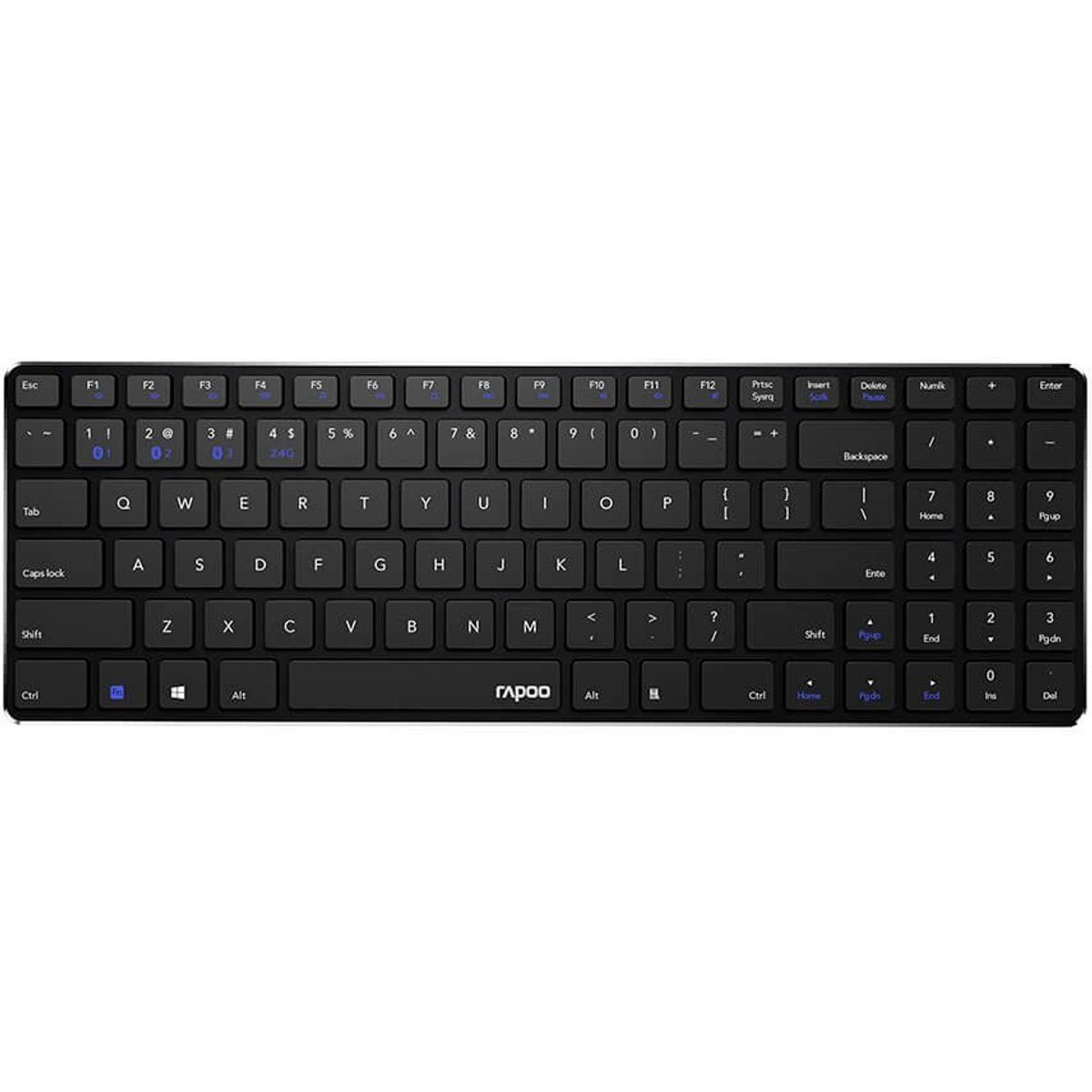 RAPOO E9100M trådløs tastatur sort