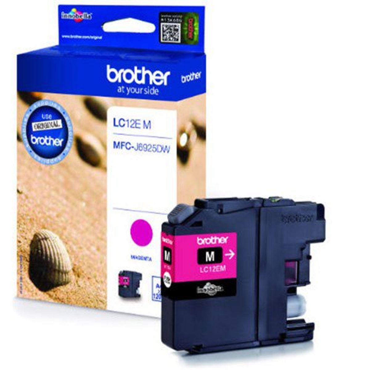 Brother LC12EM Magenta Blækpatron, 1.200 sider