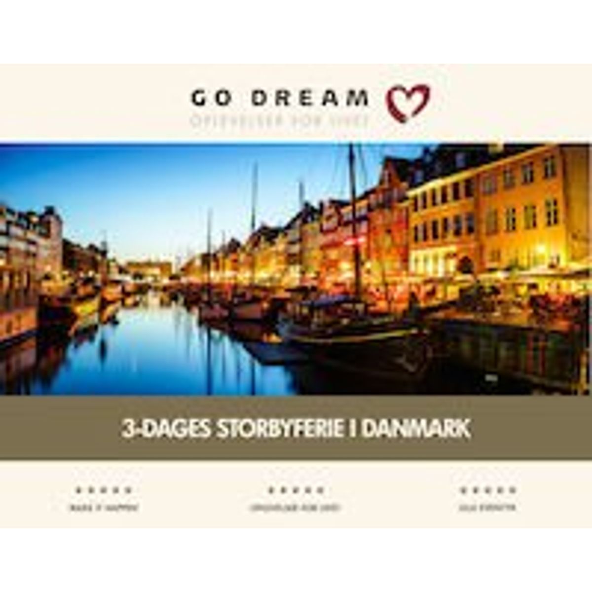 GoDream 3-dags storbyferie i Danmark