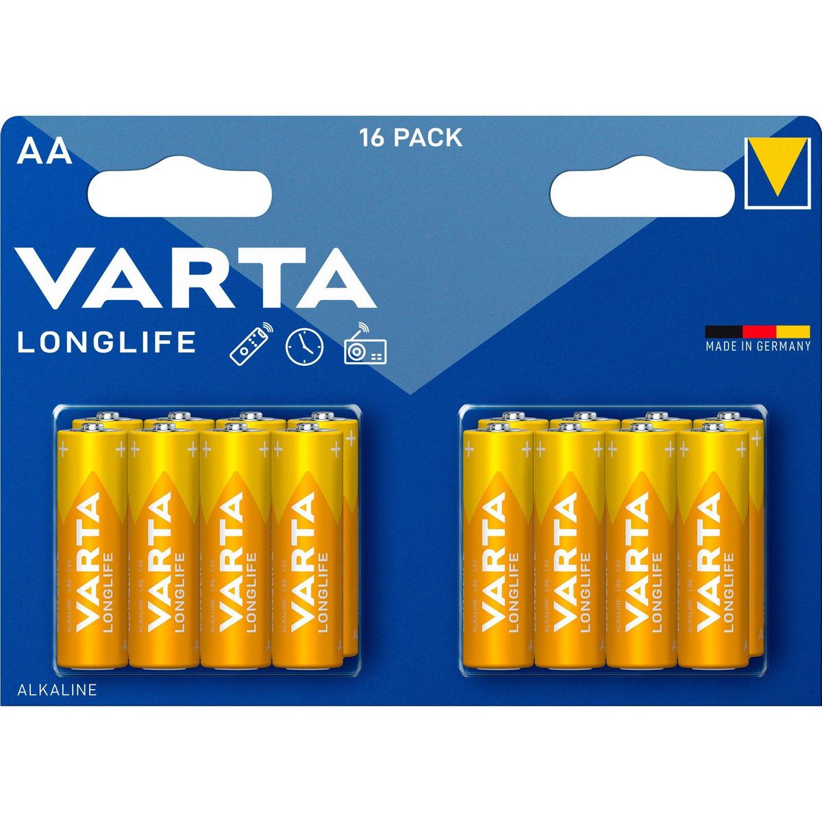 VARTA LONGLIFE AA-batterier LR6 16 stk