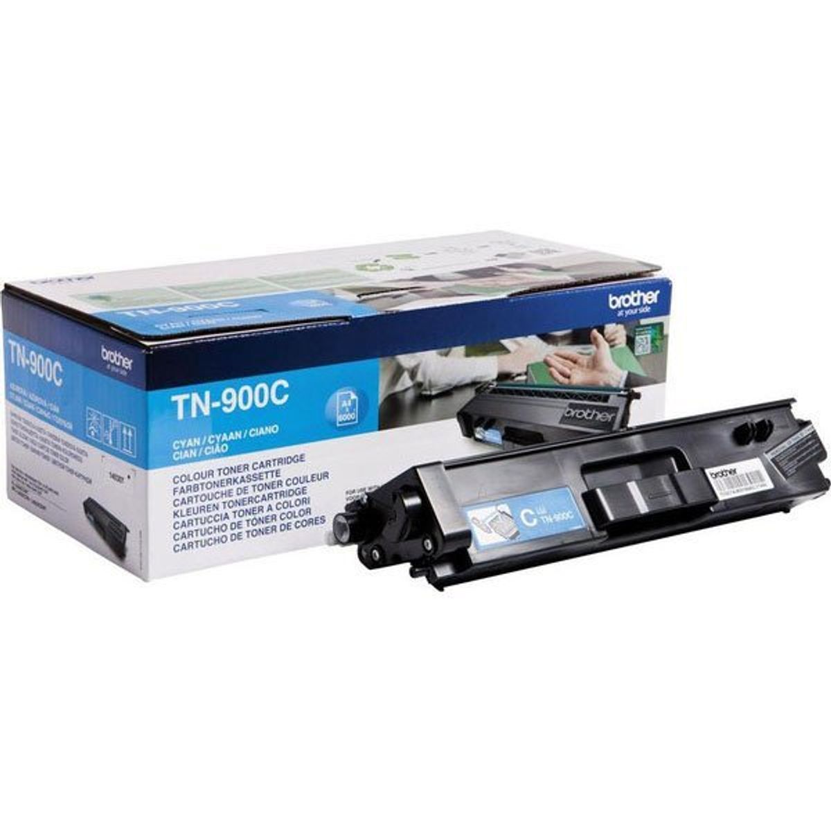 Brother TN900C Cyan Lasertoner, 6000 sider